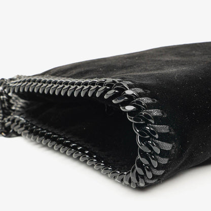 Stella McCartney Falabella Tiny Tote Schwarz Samt