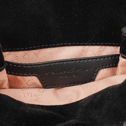 Stella McCartney Falabella Tiny Tote Schwarz Samt