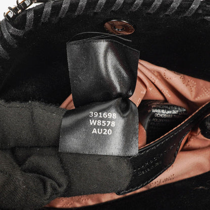 Stella McCartney Falabella Tiny Tote Schwarz Samt