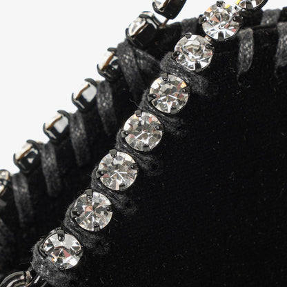 Stella McCartney Falabella Tiny Tote Schwarz Samt
