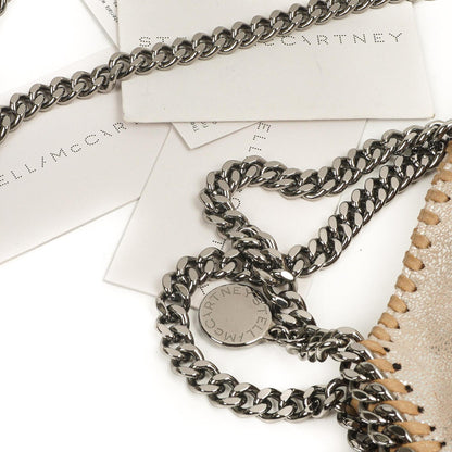 Stella McCartney Falabella Tiny Tote Gold Glänzend Vegan Shaggy Deer Tasche