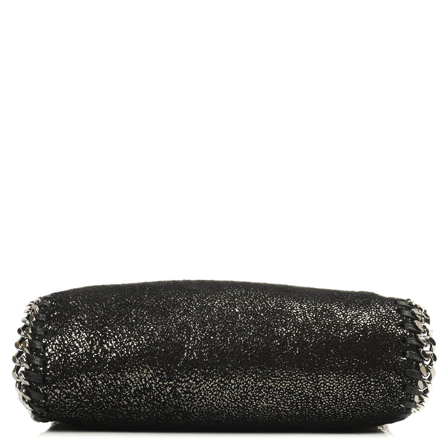 Stella McCartney Falabella Tiny Tote Rhutenium Chamois Glänzend Gepunktet Vegan Shaggy Deer