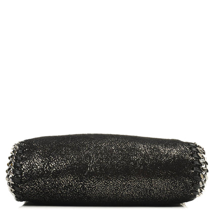 Stella McCartney Falabella Tiny Tote Rhutenium Chamois Glänzend Gepunktet Vegan Shaggy Deer