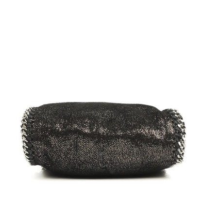 Stella McCartney Falabella Tiny Tote Rhutenium Chamois Glänzend Gepunktet Vegan Shaggy Deer
