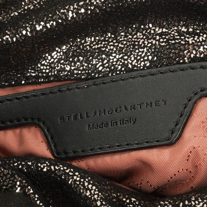 Stella McCartney Falabella Tiny Tote Rhutenium Chamois Glänzend Gepunktet Vegan Shaggy Deer