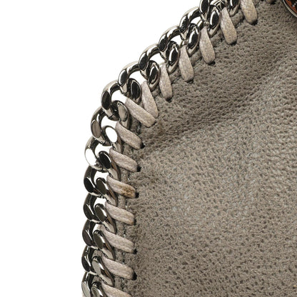 Stella McCartney Falabella Tiny Tote Stahlgrau Vegan Shaggy Deer