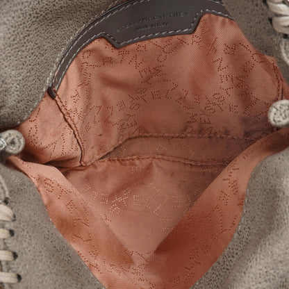 Stella McCartney Falabella Tiny Tote Stahlgrau Vegan Shaggy Deer
