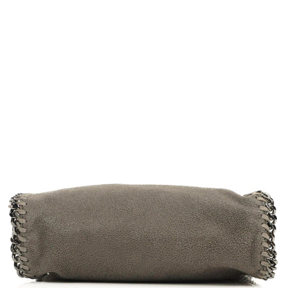 Stella McCartney Falabella Tiny Tote Stahlgrau Vegan Shaggy Deer