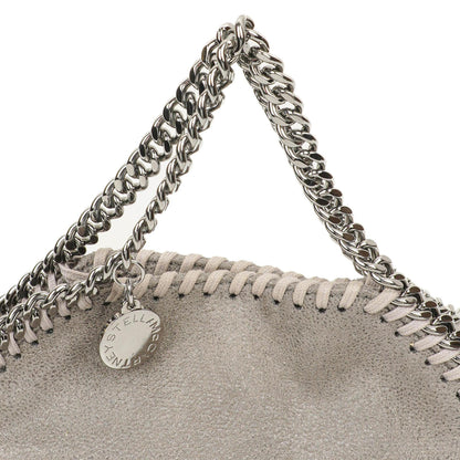 Stella McCartney Falabella Tiny Tote Stahlgrau Vegan Shaggy Deer