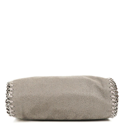 Stella McCartney Falabella Tiny Tote Stahlgrau Vegan Shaggy Deer