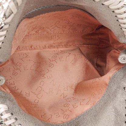 Stella McCartney Falabella Tiny Tote Stahlgrau Vegan Shaggy Deer