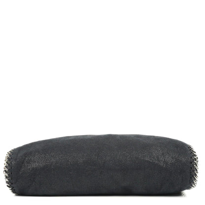 Stella McCartney Falabella Tote Dunkelblau Vegan Shaggy Deer Fold Over Tasche