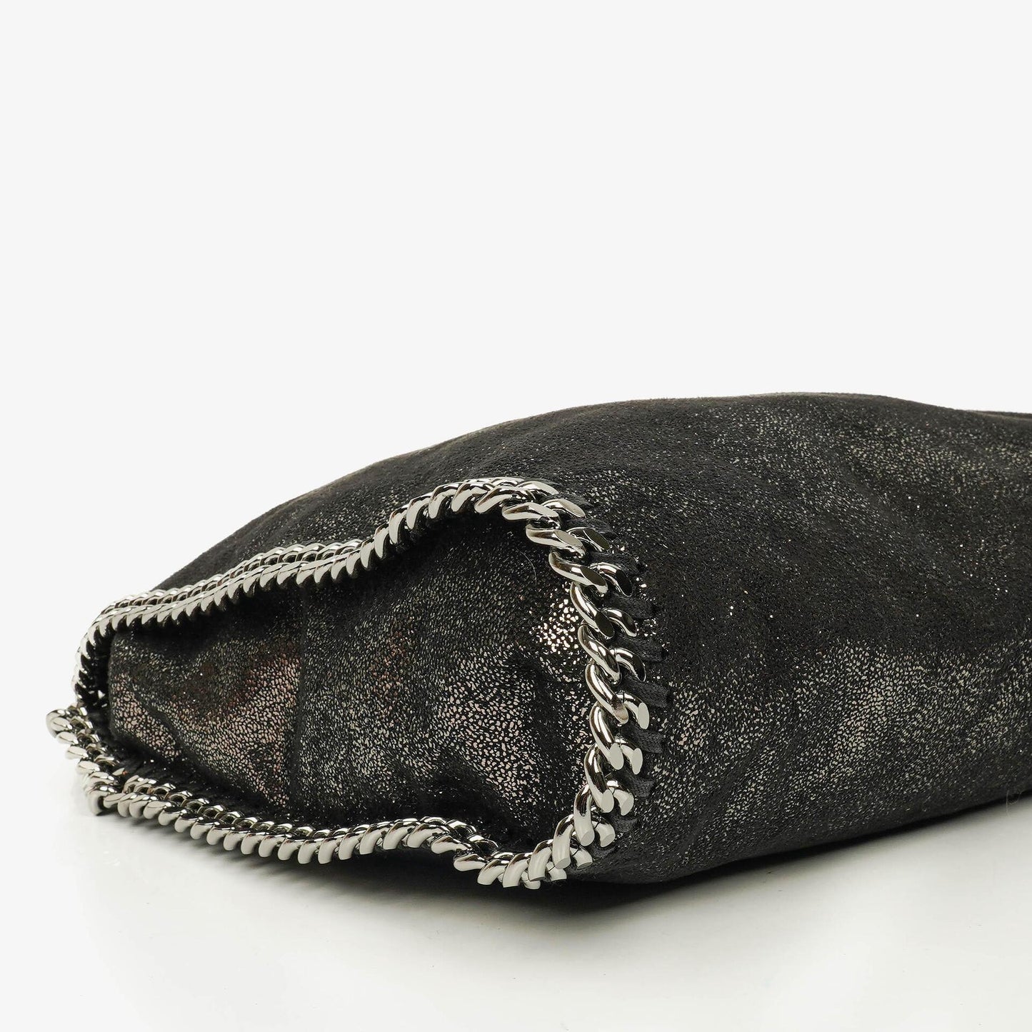 Stella McCartney Falabella Tote in Chamois Vegan Shaggy Deer mit Ruthenium-Hardware, glänzend gepunktet