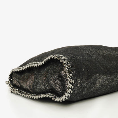 Stella McCartney Falabella Tote in Chamois Vegan Shaggy Deer mit Ruthenium-Hardware, glänzend gepunktet