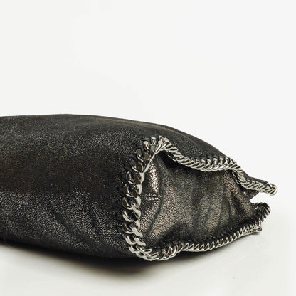 Stella McCartney Falabella Tote in Chamois Vegan Shaggy Deer mit Ruthenium-Hardware, glänzend gepunktet