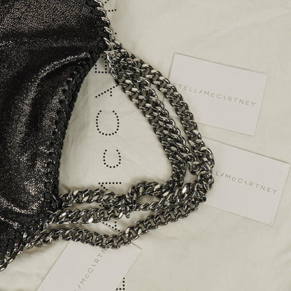 Stella McCartney Falabella Tote in Chamois Vegan Shaggy Deer mit Ruthenium-Hardware, glänzend gepunktet