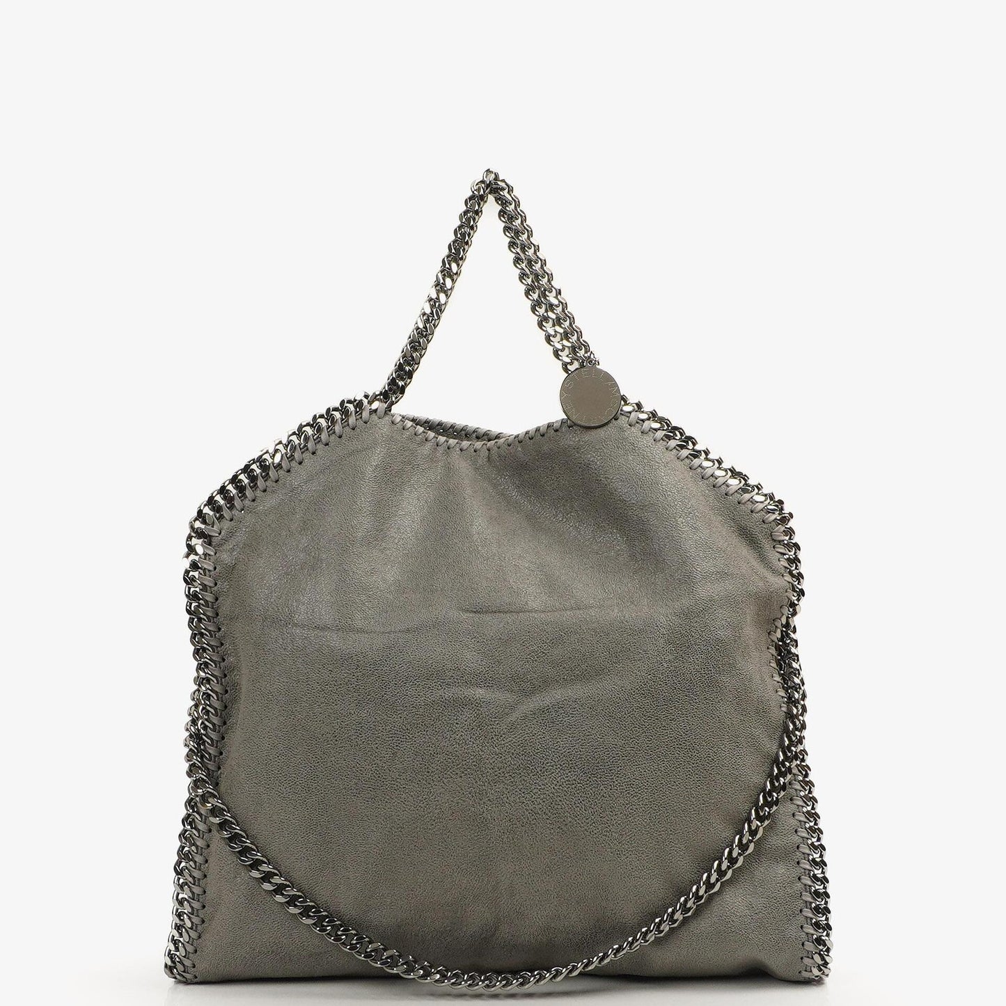 Stella McCartney Falabella Tote Stahlgrau Vegan Shaggy Deer Klapptasche