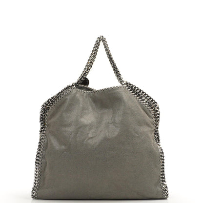 Stella McCartney Falabella Tote Stahlgrau Vegan Shaggy Deer Klapptasche