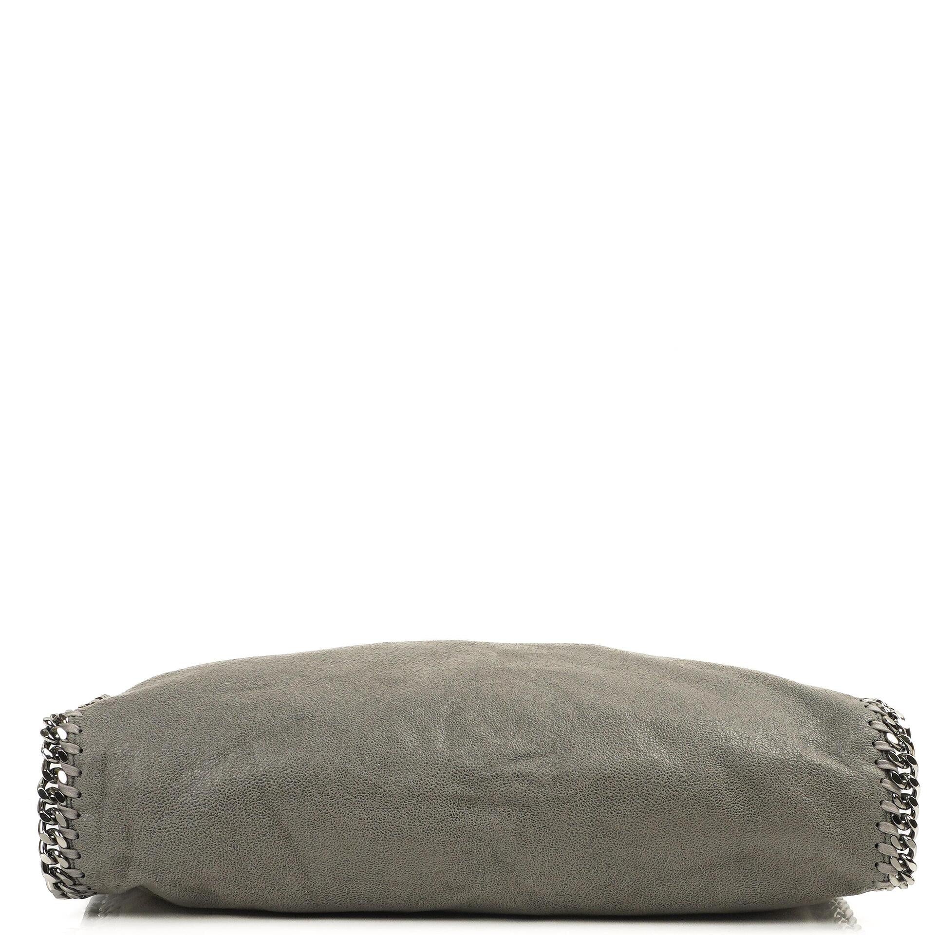 Stella McCartney Falabella Tote Stahlgrau Vegan Shaggy Deer Klapptasche