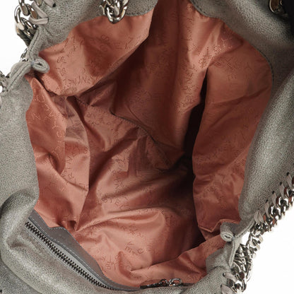 Stella McCartney Falabella Tote Stahlgrau Vegan Shaggy Deer Klapptasche