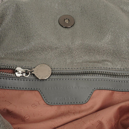 Stella McCartney Falabella Tote Stahlgrau Vegan Shaggy Deer Klapptasche