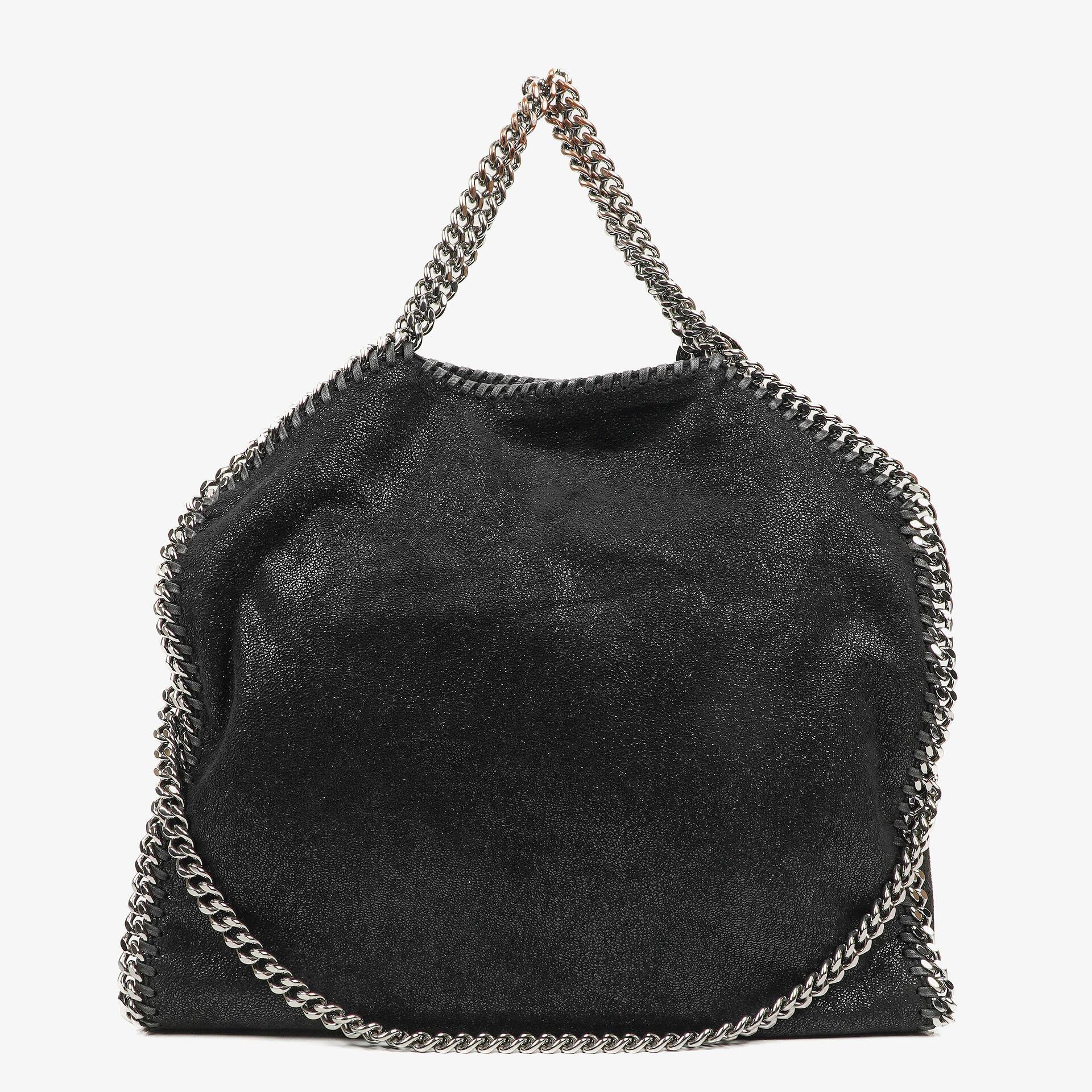 Stella McCartney Lady Tote Falabella Schwarz Vegane Shaggy Deer Fold-Over-Tasche