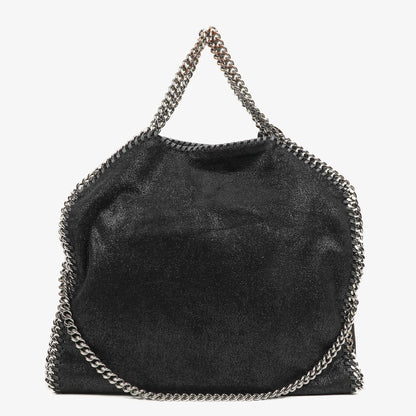 Stella McCartney Lady Tote Falabella Schwarz Vegane Shaggy Deer Fold-Over-Tasche