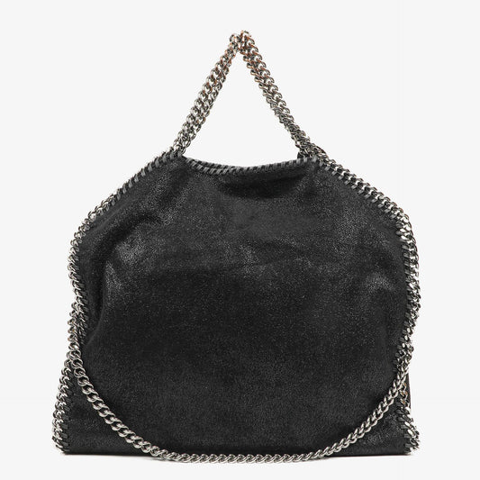 Stella McCartney Lady Tote Falabella Schwarz Vegane Shaggy Deer Fold-Over-Tasche