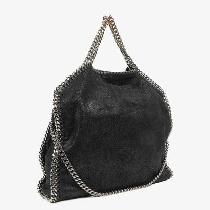 Stella McCartney Lady Tote Falabella Schwarz Vegane Shaggy Deer Fold-Over-Tasche