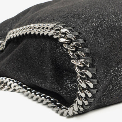 Stella McCartney Lady Tote Falabella Schwarz Vegane Shaggy Deer Fold-Over-Tasche