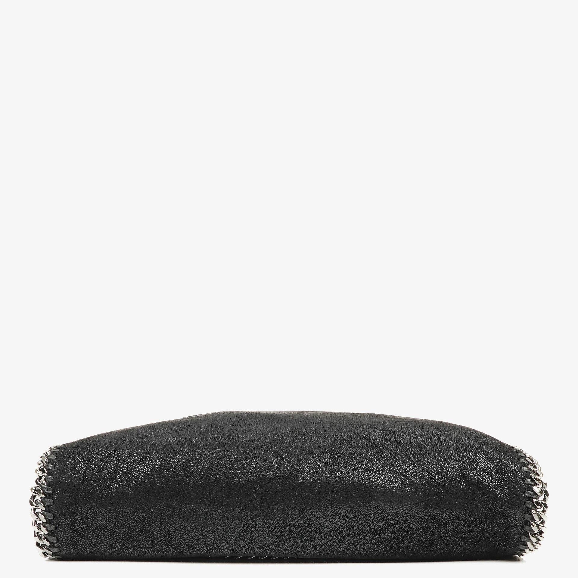 Stella McCartney Lady Tote Falabella Schwarz Vegane Shaggy Deer Fold-Over-Tasche