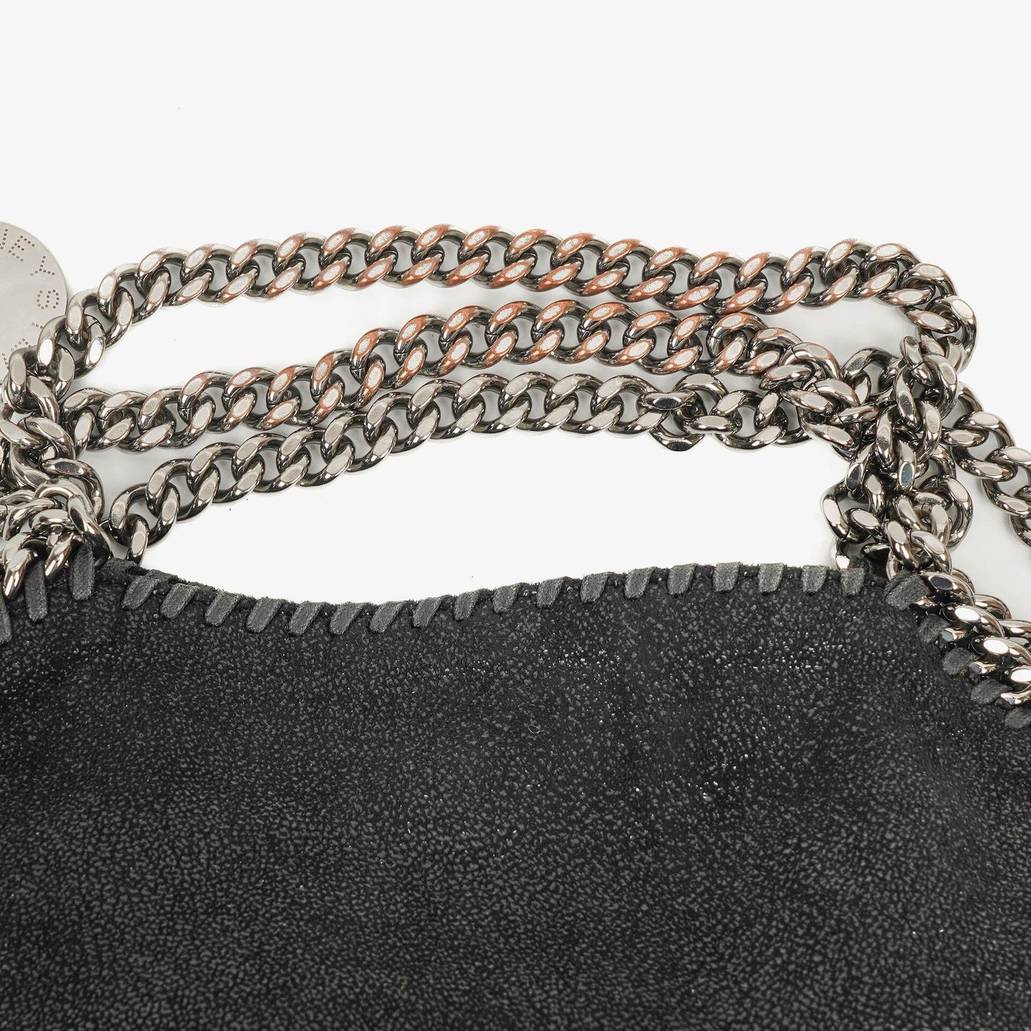 Stella McCartney Lady Tote Falabella Schwarz Vegane Shaggy Deer Fold-Over-Tasche