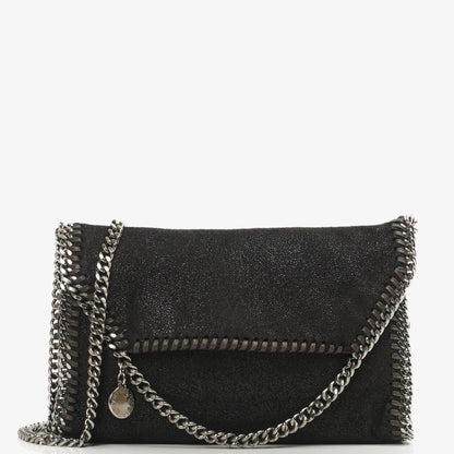 Stella McCartney Mini Falabella Schwarze Vegan Shaggy Deer Schultertasche