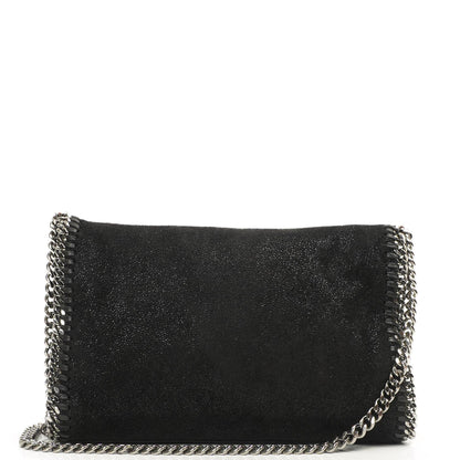 Stella McCartney Mini Falabella Schwarze Vegan Shaggy Deer Schultertasche