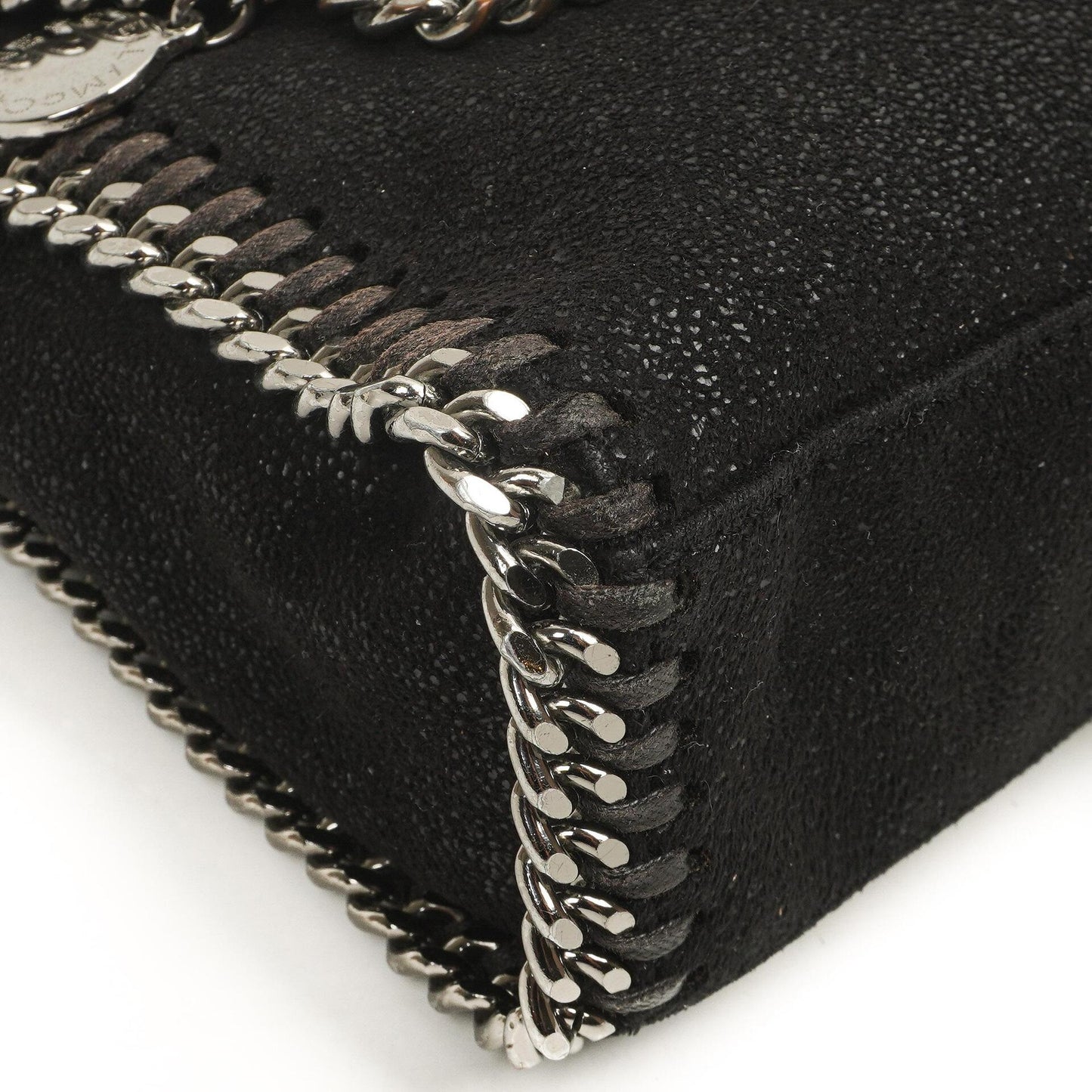 Stella McCartney Mini Falabella Schwarze Vegan Shaggy Deer Schultertasche