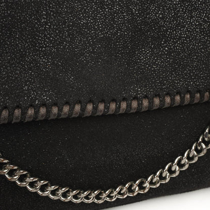 Stella McCartney Mini Falabella Schwarze Vegan Shaggy Deer Schultertasche