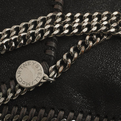 Stella McCartney Mini Falabella Schwarze Vegan Shaggy Deer Schultertasche