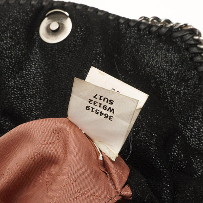Stella McCartney Mini Falabella Schwarze Vegan Shaggy Deer Schultertasche