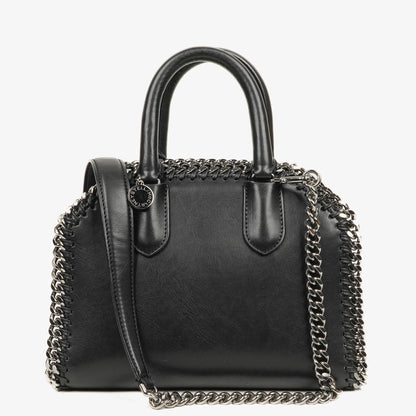 Stella McCartney Mini Falabella Box Handtasche mit Tragegriff aus schwarzem Eco Alter Nappa
