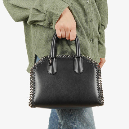 Stella McCartney Mini Falabella Box Handtasche mit Tragegriff aus schwarzem Eco Alter Nappa