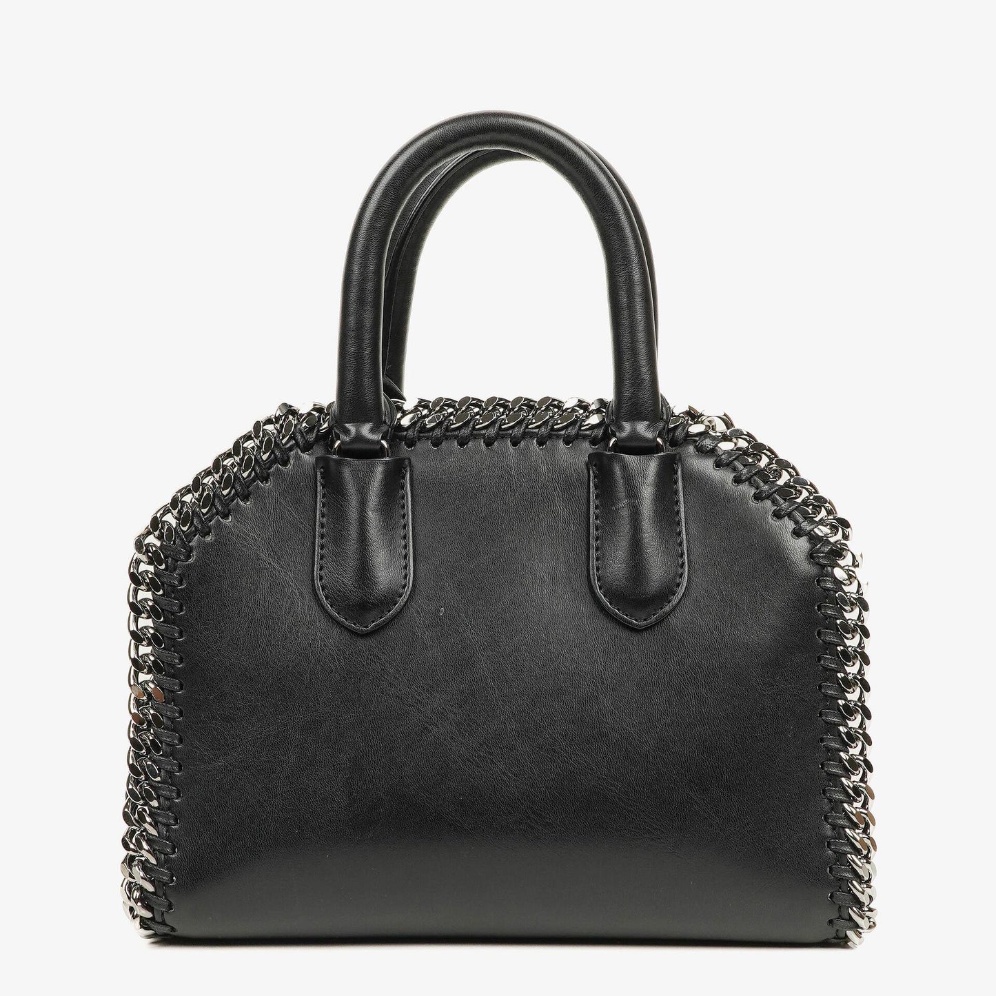 Stella McCartney Mini Falabella Box Handtasche mit Tragegriff aus schwarzem Eco Alter Nappa