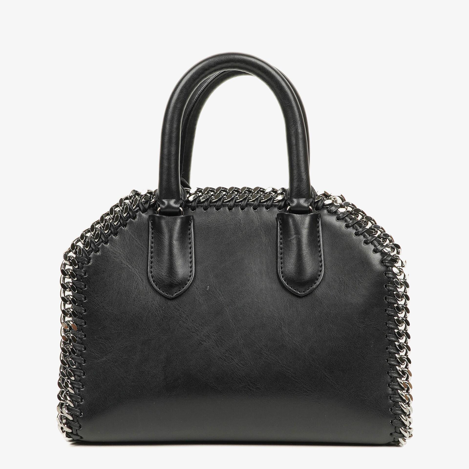 Stella McCartney Mini Falabella Box Handtasche mit Tragegriff aus schwarzem Eco Alter Nappa