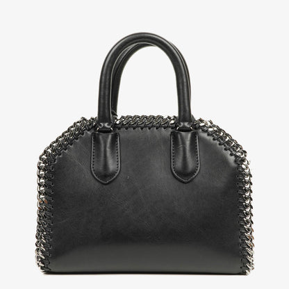 Stella McCartney Mini Falabella Box Handtasche mit Tragegriff aus schwarzem Eco Alter Nappa