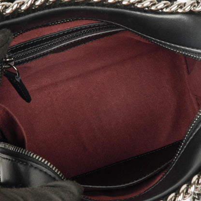 Stella McCartney Mini Falabella Box Handtasche mit Tragegriff aus schwarzem Eco Alter Nappa