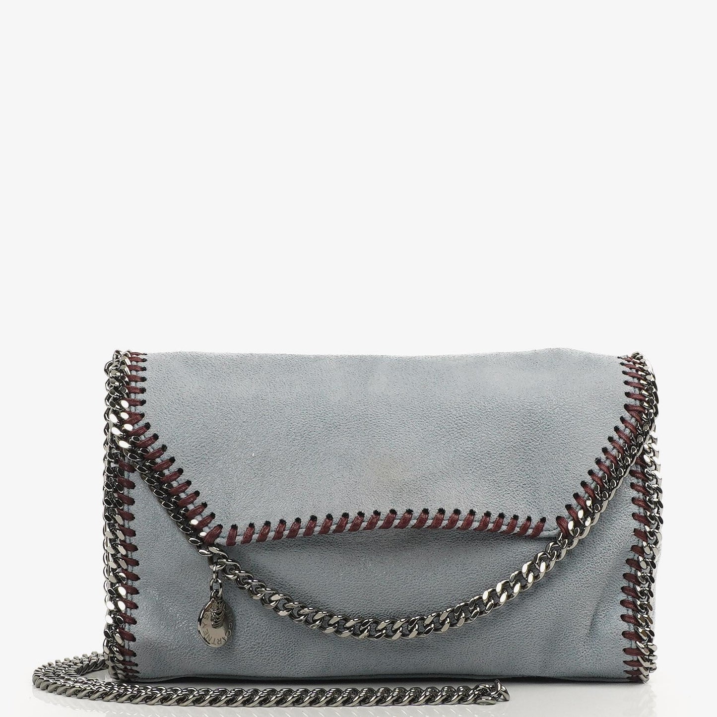 Stella McCartney Mini Falabella Schultertasche Azzurro Vegan Shaggy Deer