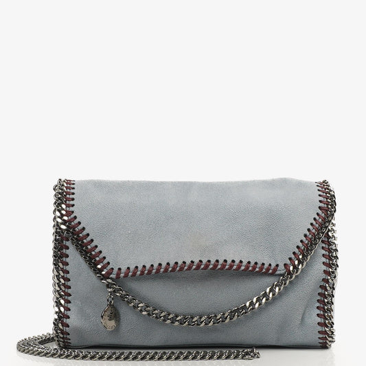 Stella McCartney Mini Falabella Schultertasche Azzurro Vegan Shaggy Deer