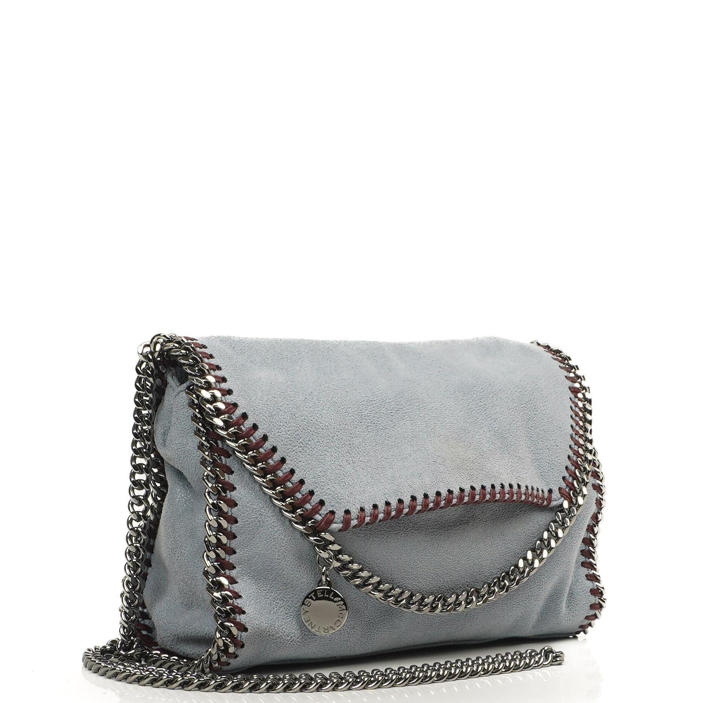 Stella McCartney Mini Falabella Schultertasche Azzurro Vegan Shaggy Deer