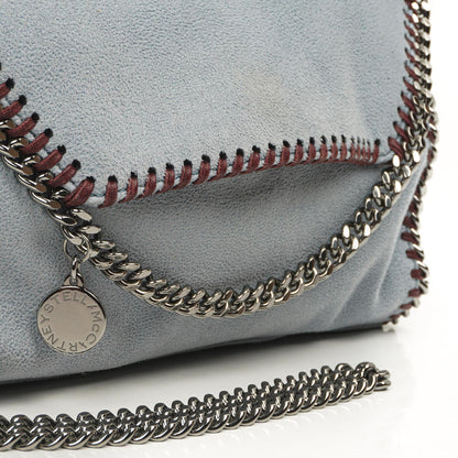 Stella McCartney Mini Falabella Schultertasche Azzurro Vegan Shaggy Deer
