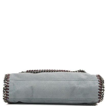 Stella McCartney Mini Falabella Schultertasche Azzurro Vegan Shaggy Deer