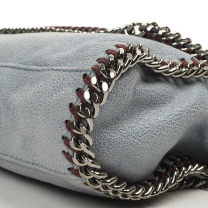 Stella McCartney Mini Falabella Schultertasche Azzurro Vegan Shaggy Deer